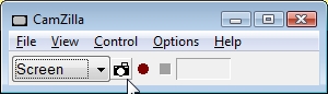 CamZilla with SCREEN selected