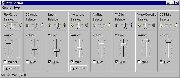 Play Control with inputs displayed