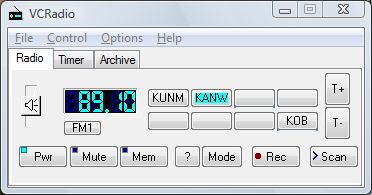 VCRadio screen shot