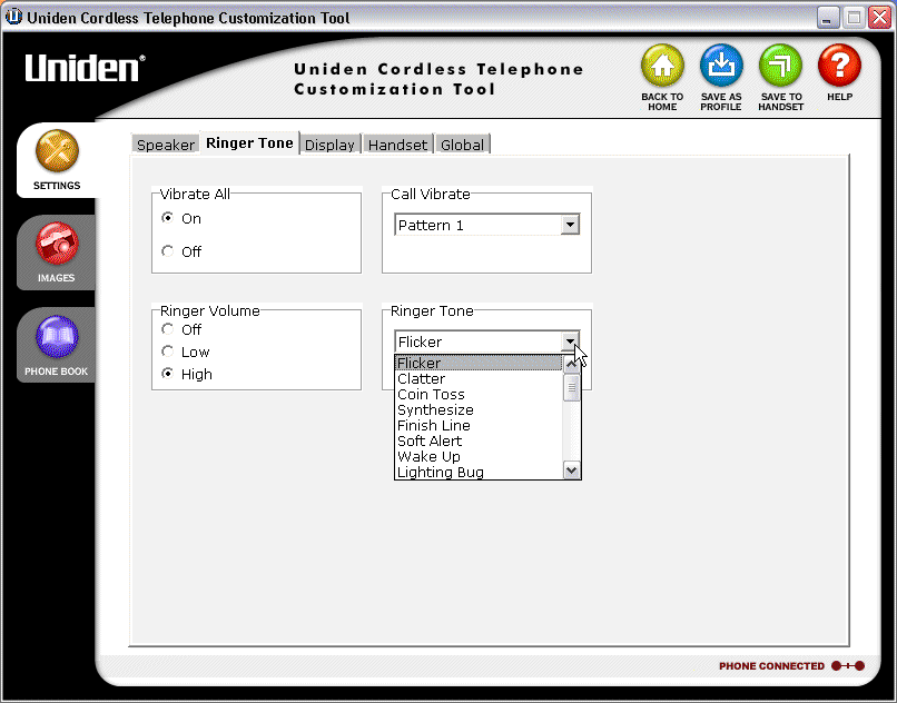 uniden handset software